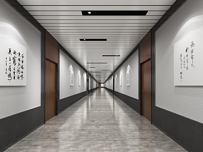 School walkway 3d model