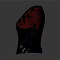 Stylish Black Top With Red Lining And Gray Sleeves For Daily Use