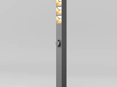 Modern Outdoor Light Pole Featuring Multiple Illuminating Lamps For Garden Lighting 3d model