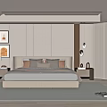 Modern Bedroom Interior Design With Large Bed Headboard Decorative Paintings And Pendant Lights