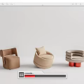 Modern Single Sofa Lazy Sofa Single Sofa 3d model