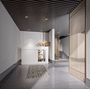 New Chinese Aisle Entrance Aisle 3d model