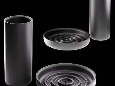 Modern Glass Vase With Fresh Floral Bouquet For Elegant Home Interior Decor 3d model
