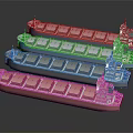 Colorful Cargo Ships As Water Transport With Various Hues And Cargo Holds