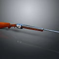 Vintage Rifle With Wooden Stock And Metal Barrel Classic Firearm Design