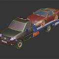 Hyundai trailer transport car 3d model