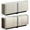 Modern Sleek Entryway Cabinet And Sideboard With Storage Doors Metal Frame And Smooth Surface