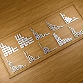 Ethnic Style Corner Line Mongolian Carved Corner 3d model