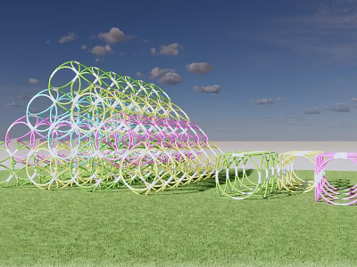 Modern Amusement Equipment Children's Magic Circle Combination 3d model