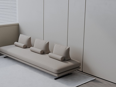 Modern three-seat sofa 3d model