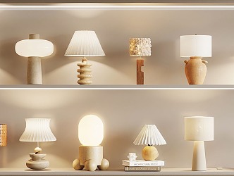 Modern Cream Style Table Lamp Cream Table Lamp 3d model