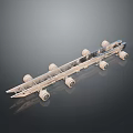 Industrial Conveying Equipment with Long Strip Metal Frame and Multiple Rollers