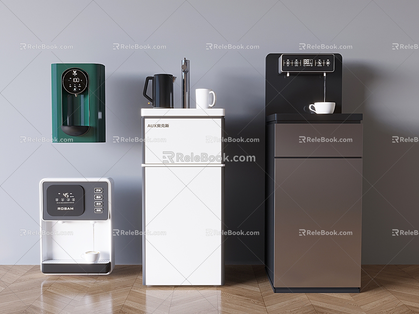 Water Dispenser Smart Tea Bar Machine Hot Water Pot Straight Drinking Machine Water Purifier Line Machine 3d model