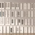 Various White Door Designs Featuring Arch Shapes And Glass Panels