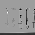 Shower Combination Bathroom Small Switch Combination Faucet Shower 3d model