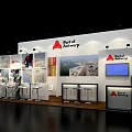 Liquor and Tobacco Store Interior With Product Display Counters TV Screen And Exhibition Stand