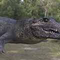 African pygmy crocodile creature 3d model