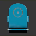 Compact Blue Smart Computer Robot Device With Wheels And Top Sensor