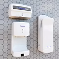 Pioneer White Commercial Hand Hygiene Equipment Mounted On Hexagonal Tile Wall