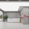 Reception Desk in Enterprise Intelligent Air System Experience Store with Display Screens and Equipment