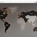 Illuminated World Map Wall Decor With Geographic Design And Modern Aesthetic