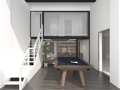 Industrial LOFT Office Mezzanine model