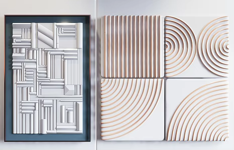 Modern wall decoration three-dimensional hanging painting 3d model