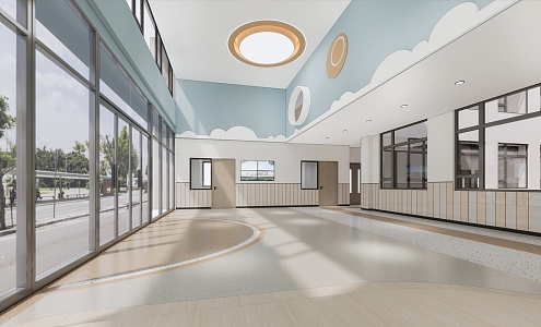 Modern Kindergarten Hall 3d model