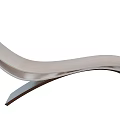 Modern Curved Lounge Chair Design With Sleek Metal Frame And Ergonomic Shape