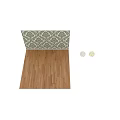 Elegant Decorative Wallpaper Components With Damask Patterns And Color Variations 3d model
