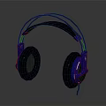 Blue Over ear Headphones With Comfortable Ear Cups And Modern Design Electronic Device