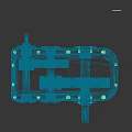 Precision Mechanical Gear Device With Blue Base Metal Shafts And Bolts