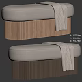 Bench and futon Nala by Westwing Collection 3d model