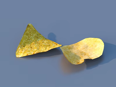 Potato Chips Potato Chips Fried Potato Chips Food 3d model