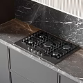 Modern Kitchen Interior Design With Marble Backsplash Countertop Cabinets And Appliances