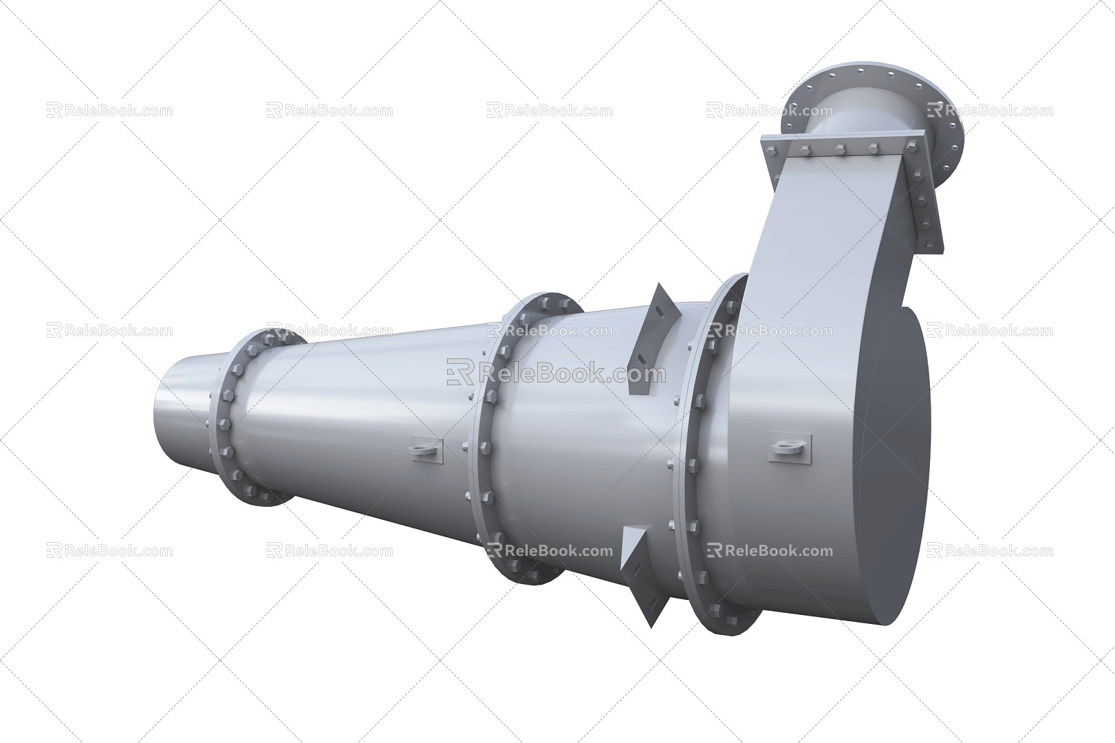 Heavy medium cyclone non-coal heavy medium separation system 3d model