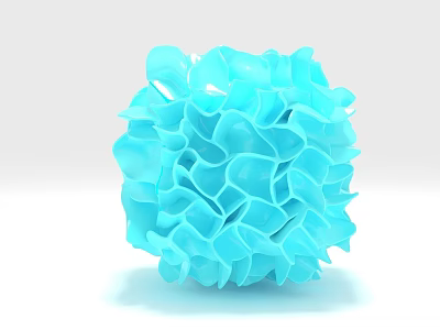 Modern Blue Locker With Petal Like Structure And Unique Design Features 3d model