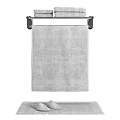 Modern Bathroom Cabinet Rack With Hanging Towels Towel Bars And Floor Mat