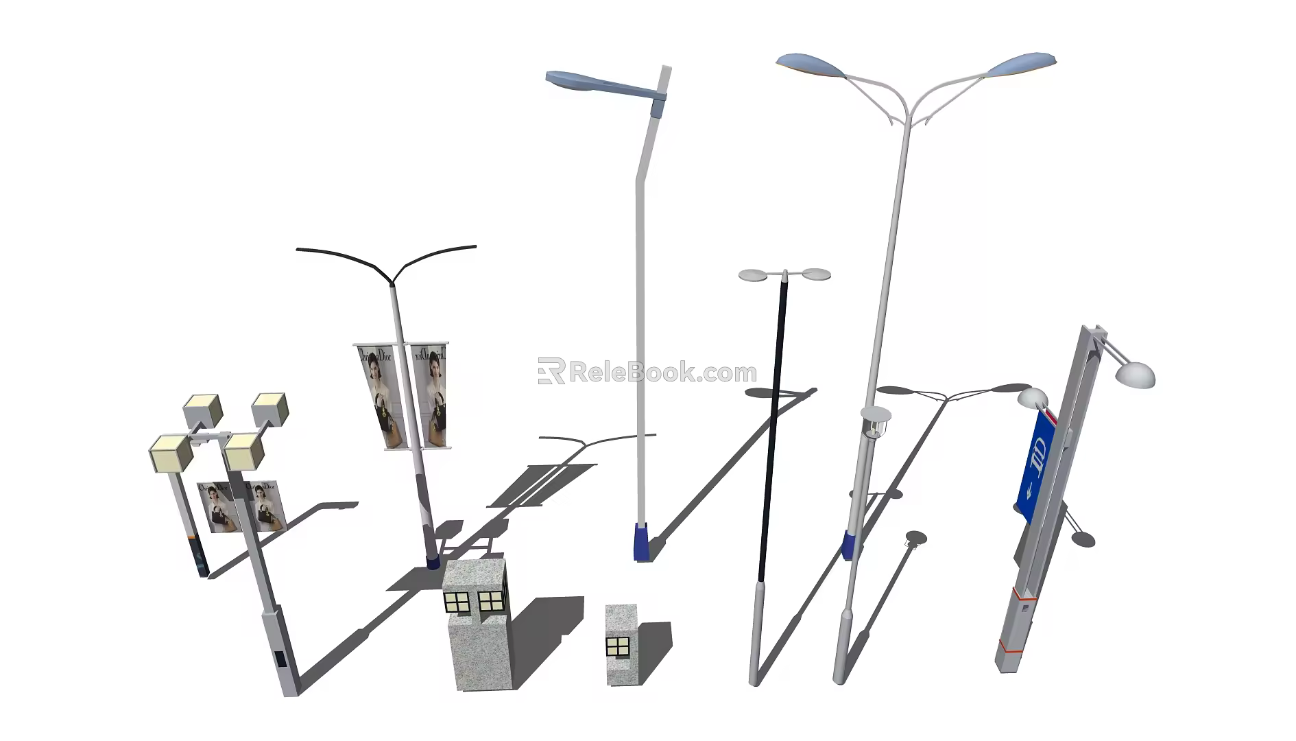 modern street lamp 3d model
