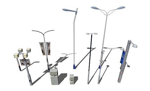 modern street lamp 3d model