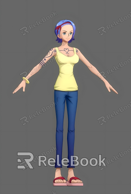 One Piece Nami Animation Manga Sexy Cartoon One Piece Beauty Jeans model