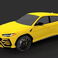 Yellow Sporty SUV Car With Dynamic Exterior Design And Black Alloy Wheels