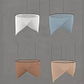 Modern Woven Pendant Light Designs In White Blue Beige And Orange Colors