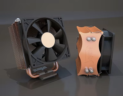 High Performance Computer CPU Coolers For Desktop PC With Fan And Copper Heatsink 3d model