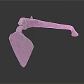 Rustic Agricultural Equipment Hand Hoe with Metal Blade and Wooden Handle