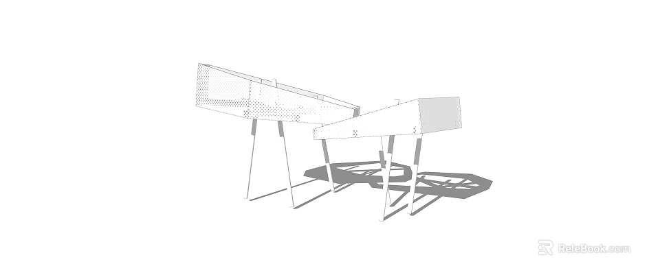 Garden Support Structures With Metal Frames And Mesh Panels For Outdoor Use 3d model 