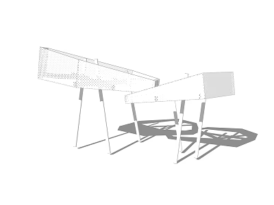 Garden Support Structures With Metal Frames And Mesh Panels For Outdoor Use 3d model