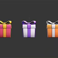 Colorful Decorative Gift Boxes Featuring Ribbon Bows In Various Bright Colors