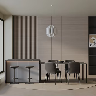 Modern table combination 3d model