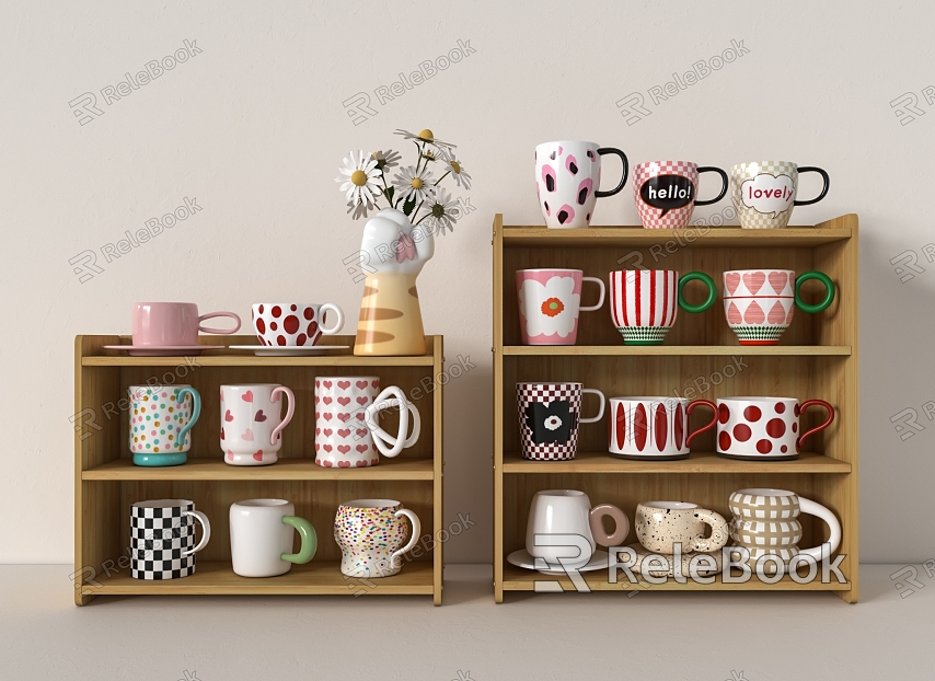 Cup Storage Rack model